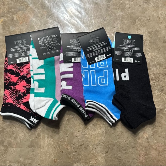 PINK Victoria's Secret Other - PINK Victoria's Secret Casual Socks Set - Black, Blue, Green, Pink